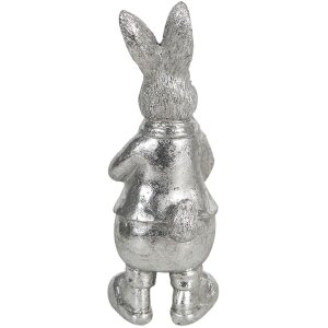 Decoración Conejo 6x6x13 cm plata 6PR3096ZI