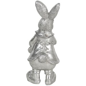 Decoración conejo 6x6x13 cm plata 6PR3097ZI