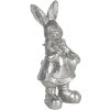 Decoración conejo 6x6x13 cm plata 6PR3097ZI