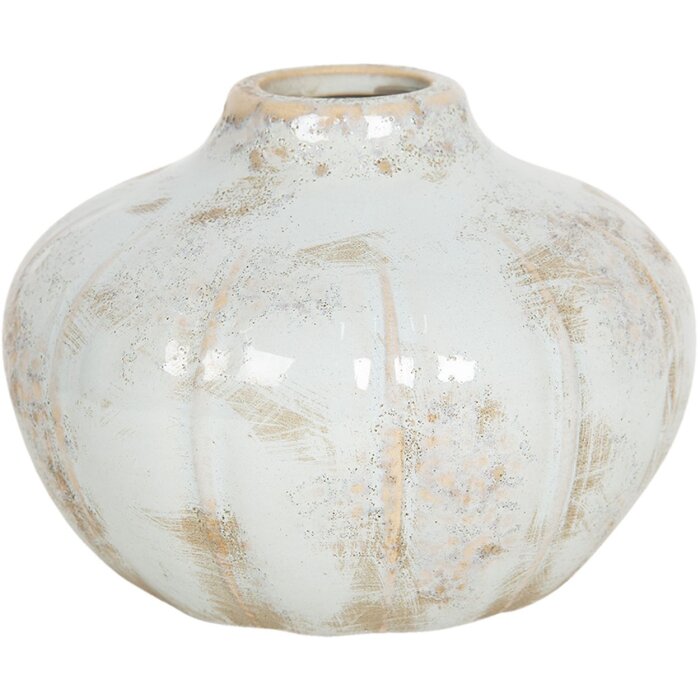 Jarrón Ø 14x11 cm blanco 6CE1203