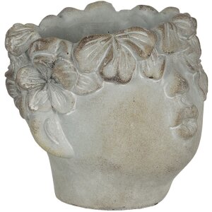 Maceta 16x15x13 cm gris 6TE0314
