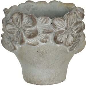 Maceta 16x15x13 cm gris 6TE0314