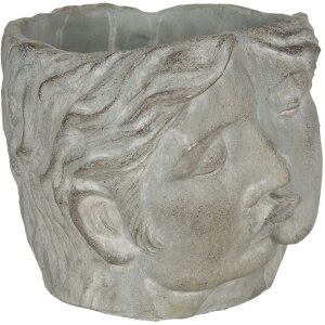 Maceta 16x14x13 cm gris 6TE0319S
