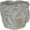 Maceta 16x14x13 cm gris 6TE0319S