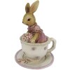 Decoración Conejo 8x8x11 cm multicolor 6PR3327