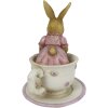 Decoración Conejo 8x8x11 cm multicolor 6PR3327