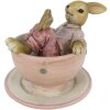 Decoración conejo 10x8x8 cm multicolor 6PR3328