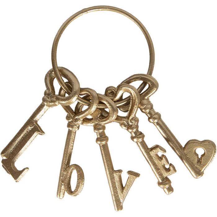 Llavero decorativo 10x5x20 cm dorado 6Y2276GO