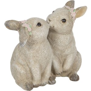 Decoración conejo 10x6x10 cm beige 6PR2341