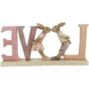 Decoración Conejo 19x3x9 cm rosa 6PR3289