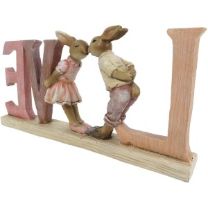 Decoración Conejo 19x3x9 cm rosa 6PR3289