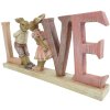 Decoración Conejo 19x3x9 cm rosa 6PR3289