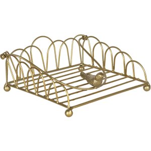 Servilletero 20x20x9 cm dorado 60057GO