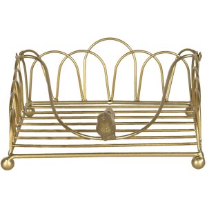 Servilletero 20x20x9 cm dorado 60057GO