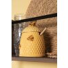 Tarro de miel con cuchara Ø 11x14 cm amarillo 6CE1147