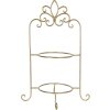 Estantería para 2 platos 38x30x57 cm oro W40091GO