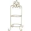 Estantería para 2 platos 38x30x57 cm oro W40091GO