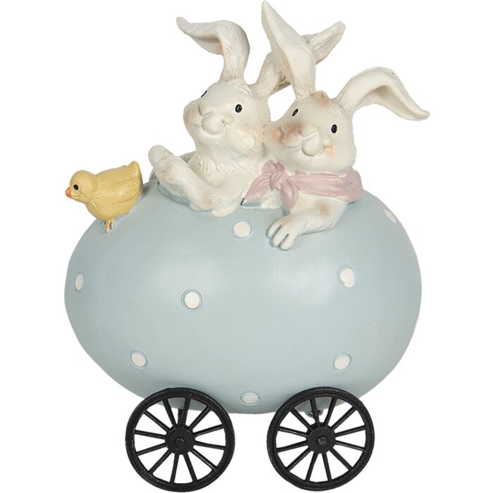 Decoración Animales en un carro 10x7x13 cm multicolor 6PR3194