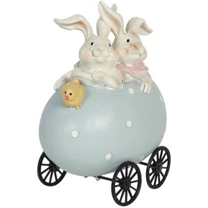 Decoración Animales en un carro 10x7x13 cm multicolor 6PR3194