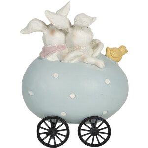 Decoración Animales en un carro 10x7x13 cm multicolor 6PR3194