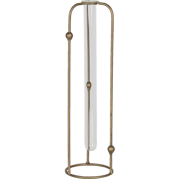 Clayre & Eef 6Y4424 Jarrón Ø 10x35 cm Metal Cobre Redondo