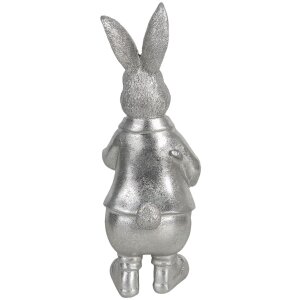Decoración Conejo 12x11x22 cm plata 6PR3094ZI