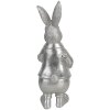 Decoración Conejo 12x11x22 cm plata 6PR3094ZI