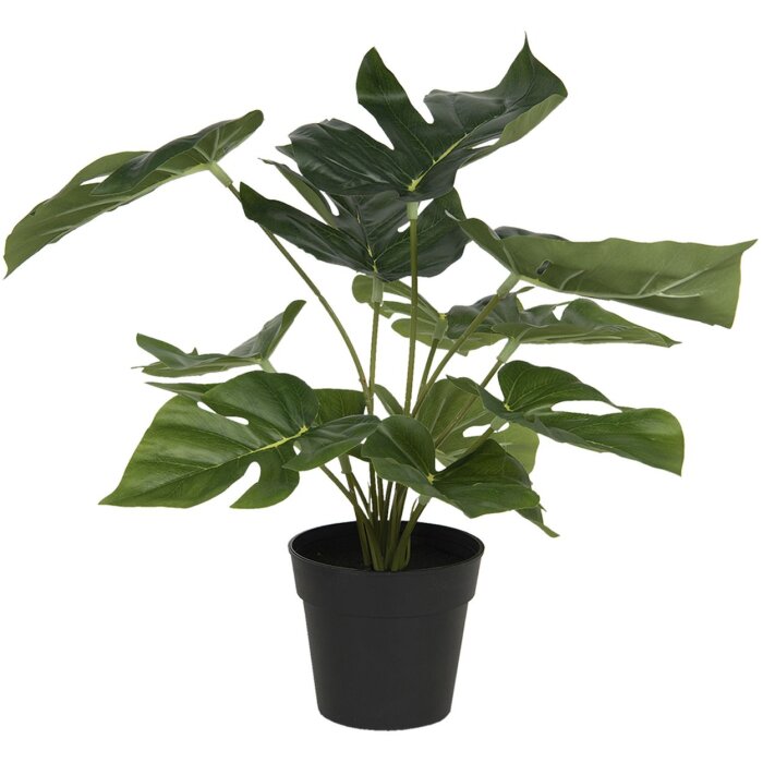 Decoración planta artificial Monstera Deliciosa 30x30x34 cm verde 6PL0215