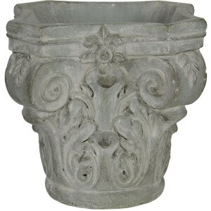 Maceta 17x17x16 cm gris 6TE0333