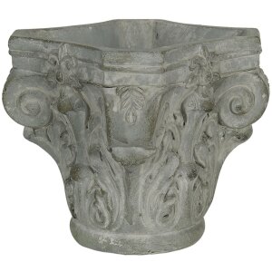 Maceta 17x17x16 cm gris 6TE0333