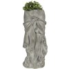 Maceta 13x13x29 cm gris 6TE0326S
