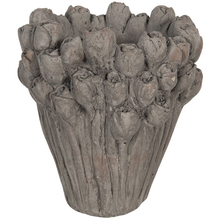 Maceta Ø 23x25 cm gris 6TE0357