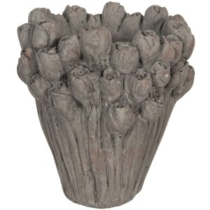 Maceta Ø 23x25 cm gris 6TE0357