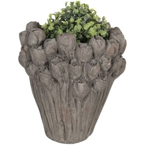 Maceta Ø 23x25 cm gris 6TE0357