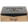 Clayre & Eef 6H1931 Caja de té rectangular de madera marrón 24x25x8 cm