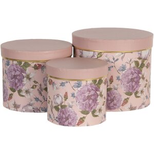 Caja para sombreros (juego de 3) Ø 20x17 -...