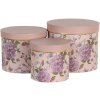 Caja para sombreros (juego de 3) Ø 20x17 - Ø 17x15 - Ø 14x13 cm rosa 64742