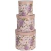 Caja para sombreros (juego de 3) Ø 20x17 - Ø 17x15 - Ø 14x13 cm rosa 64742