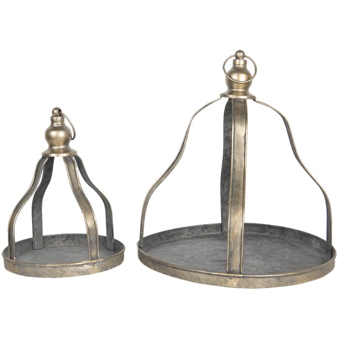 Cuenco decorativo (2 piezas) Ø 29x31 - Ø 18x24 cm oro 6Y4183