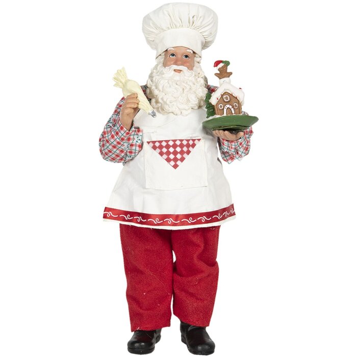 Decoración Papá Noel 13x10x28 cm multicolor 64648