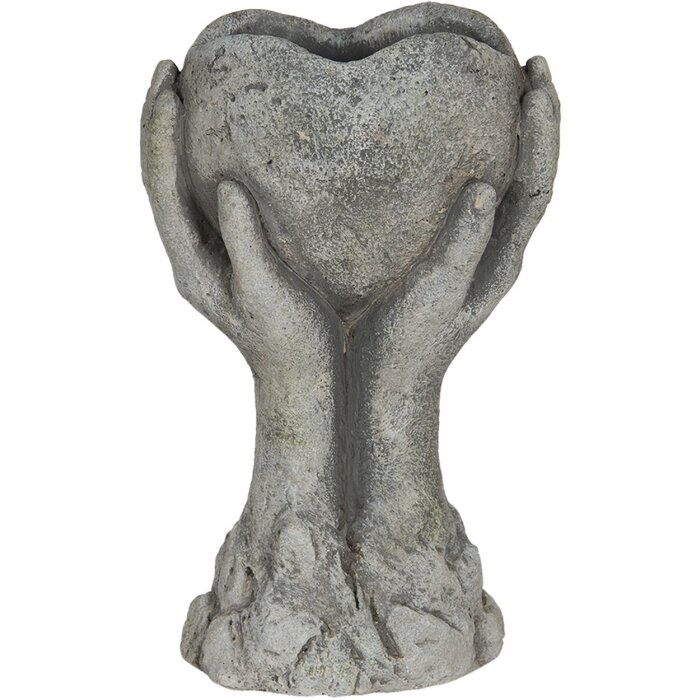 Maceta 19x13x34 cm gris 6TE0318L