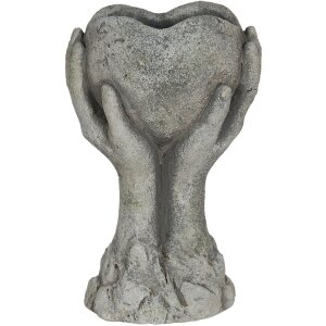Maceta 19x13x34 cm gris 6TE0318L