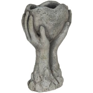 Maceta 19x13x34 cm gris 6TE0318L