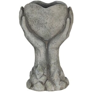 Maceta 19x13x34 cm gris 6TE0318L