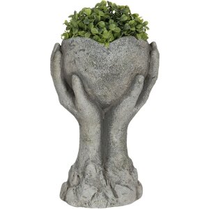 Maceta 19x13x34 cm gris 6TE0318L