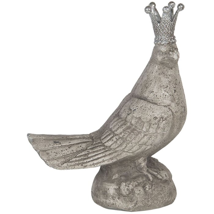 Decoración pájaro 19x10x24 cm blanco 6PR2868