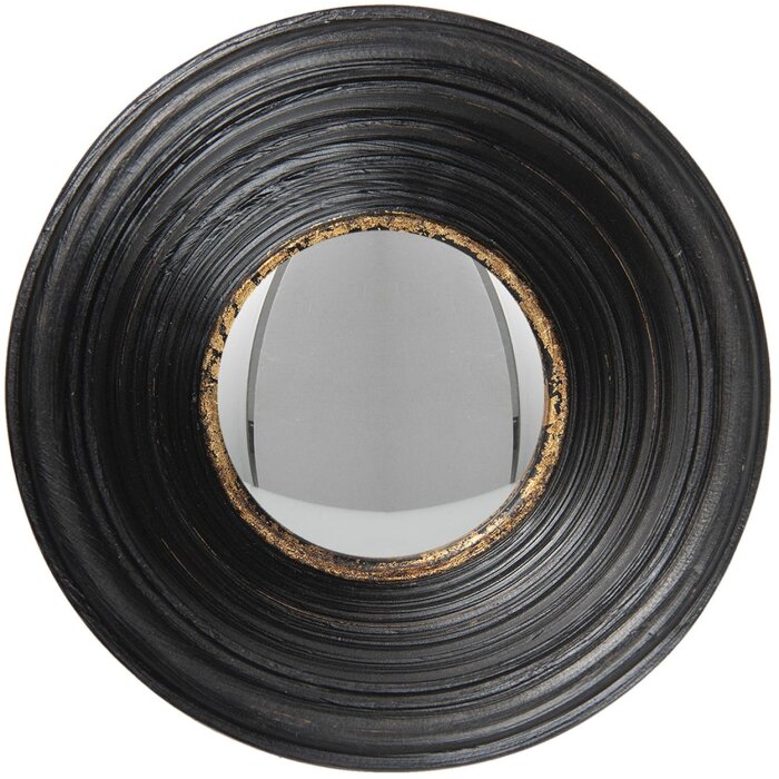 Espejo Ø 19x6 cm negro 62S201