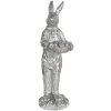Decoración Conejo 13x11x33 cm plata 6PR3092ZI