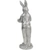Decoración Conejo 13x11x33 cm plata 6PR3092ZI