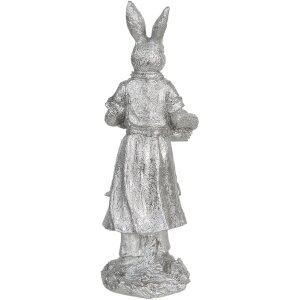 Decoración Conejo 13x12x34 cm plata 6PR3093ZI